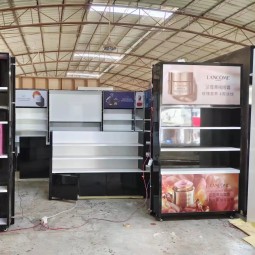 Wooden Wall Display Cabinet Factory - Custom Cosmetic Shelves Makeup Showcase