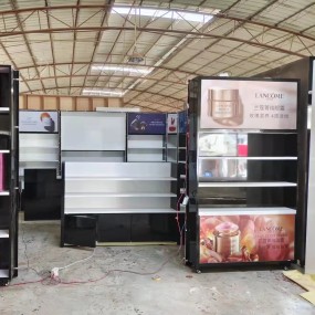 Wooden Wall Display Cabinet Factory - Custom Cosmetic Shelves Makeup Showcase