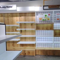 Glass Display Case Manufacturer - Wooden Cosmetics Jewelry Shelf Display Rack