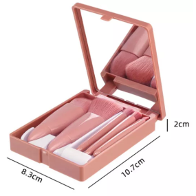 Portable Makeup Brush Set Factory - 5 in 1 Travel Size Mini Cute Private Label