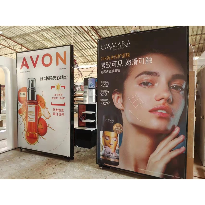 Wooden Wall Display Cabinet Factory - Custom Cosmetic Shelves Makeup Showcase