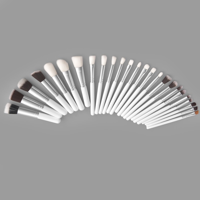 Makeup Brush Set Factory - Wholesale 25 White Portable Blush Powder Foundation