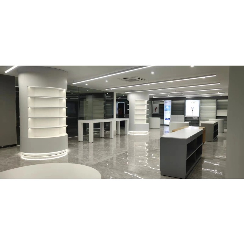 Glass Display Case Manufacturer - Wooden Cosmetics Jewelry Shelf Display Rack