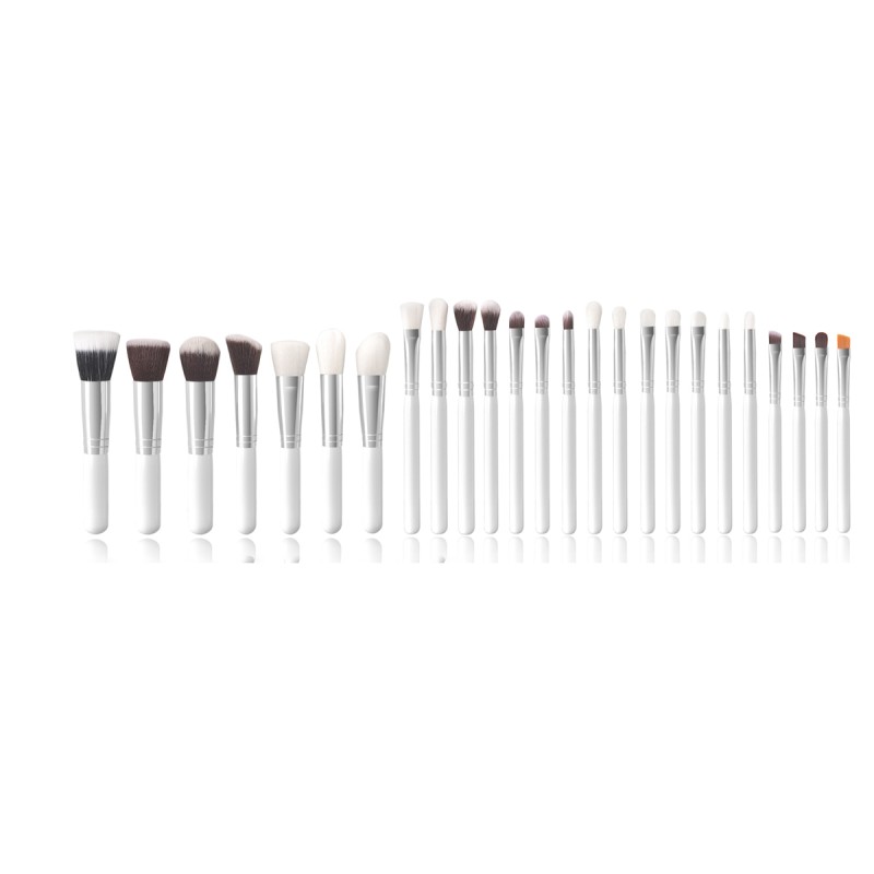 Makeup Brush Set Factory - Wholesale 25 White Portable Blush Powder Foundation
