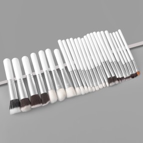 Makeup Brush Set Factory - Wholesale 25 White Portable Blush Powder Foundation