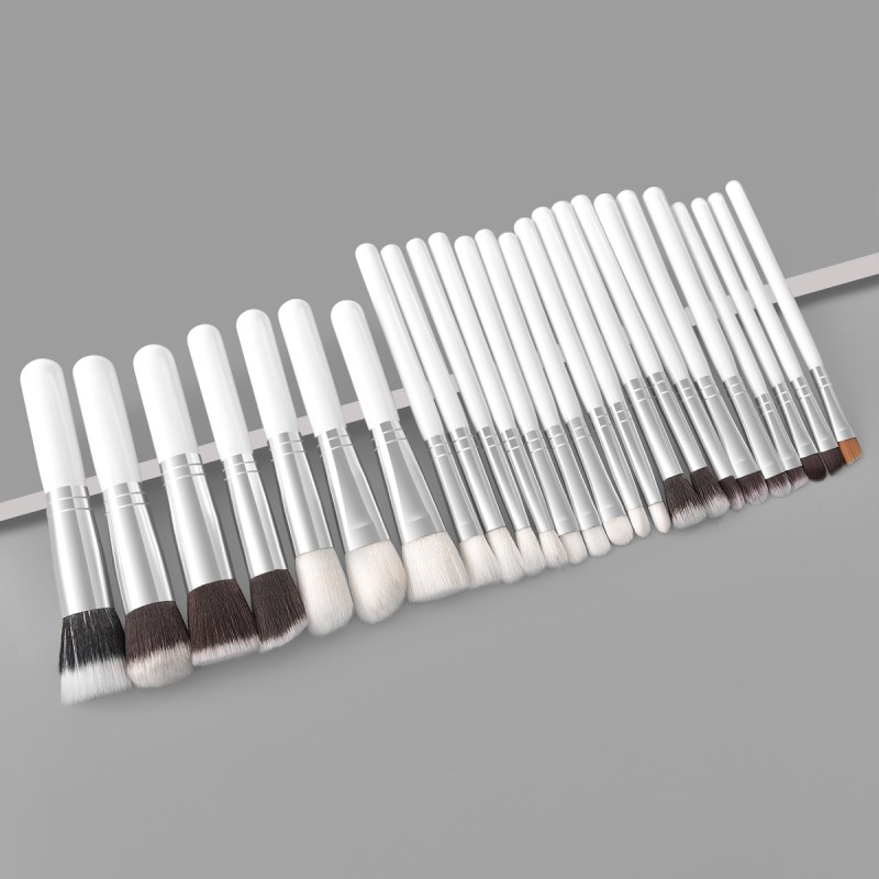 Makeup Brush Set Factory - Wholesale 25 White Portable Blush Powder Foundation
