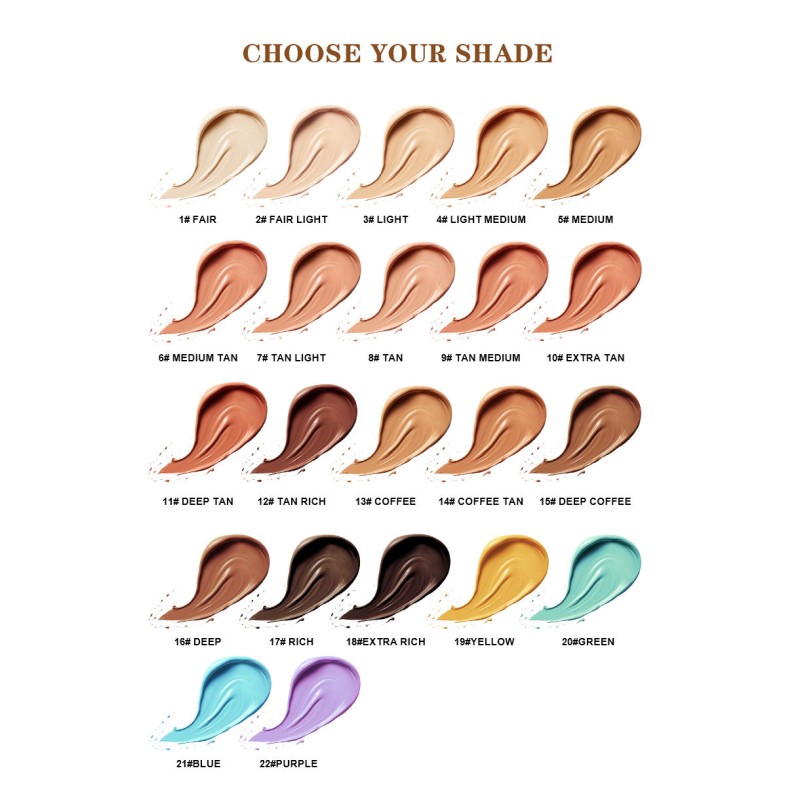 Full Coverage Concealer Factory - 18 Colors Long Wear High Quality Vegan Cruelty Free