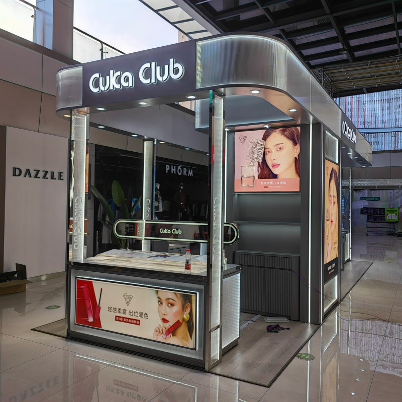 Cosmetic Showroom Design Factory - Elegant Retail Shop Makeup Station Furniture