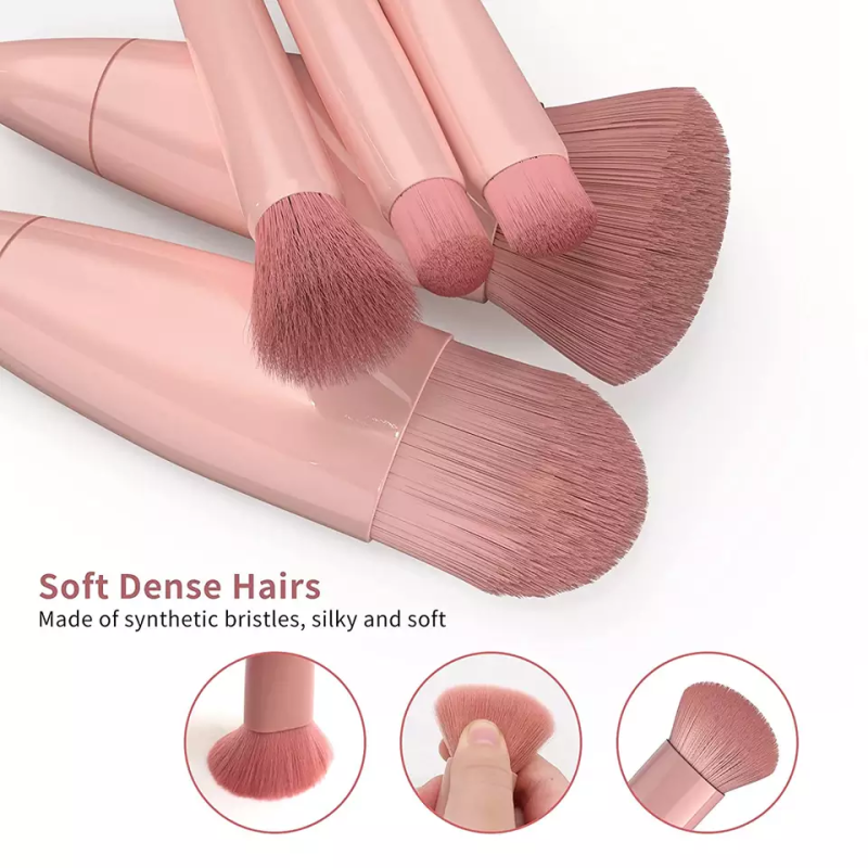 Professional Makeup Brush Set Manufacturer - 5pcs Mirror Soft Pink Powder Foundation