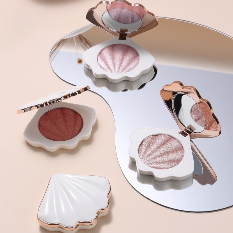 Highlighter Pressed Powder Manufacturer - New Arrival Shell Highlight and Blush Private Label