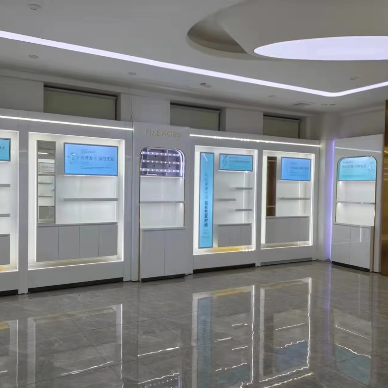 Cosmetics Cabinets Factory - Beauty Store Shelves Display Professional Customization