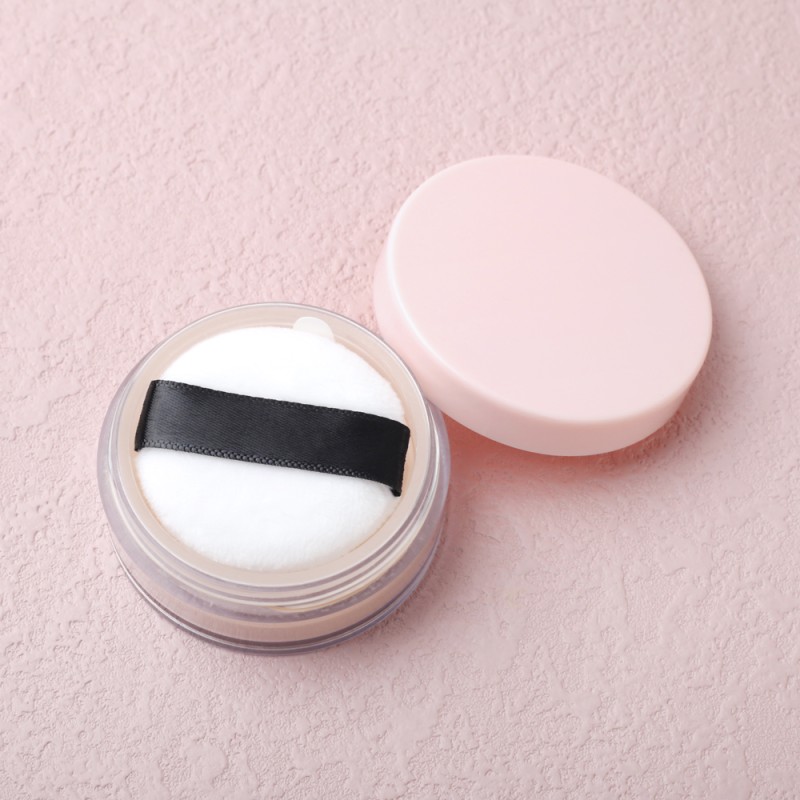 Face Powder Factory - Private Label Waterproof Loose Pink Powder With Puff Oil Control