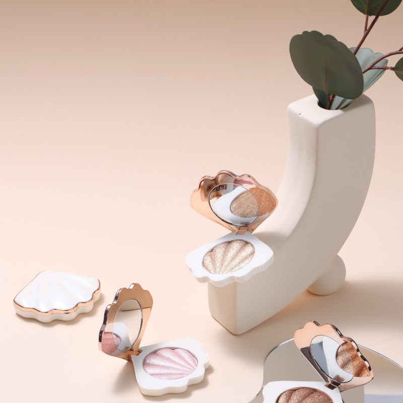 Highlighter Pressed Powder Manufacturer - New Arrival Shell Highlight and Blush Private Label