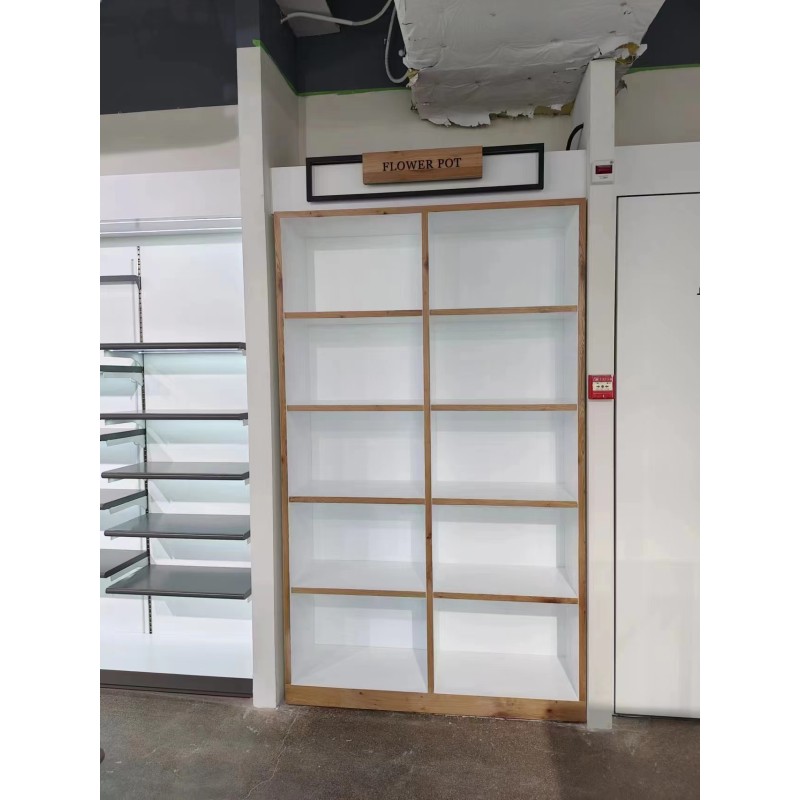 Glass Display Case Manufacturer - Wooden Cosmetics Jewelry Shelf Display Rack