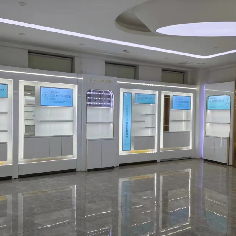 Perfume Display Cabinet Factory - Interior Design Bracket Skin Care Shelves