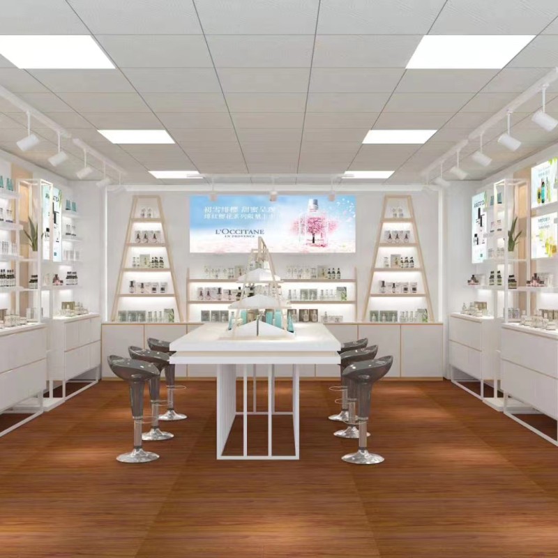 Cosmetic Display Shelf Manufacturer - Retail Shop Storage Design Wall Mount Cabinets