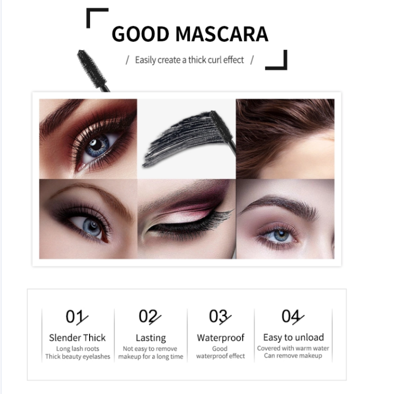 Eye Lash Mascara Manufacturer - Free Sample 4D Fiber Waterproof Lengthening Organic Private Label