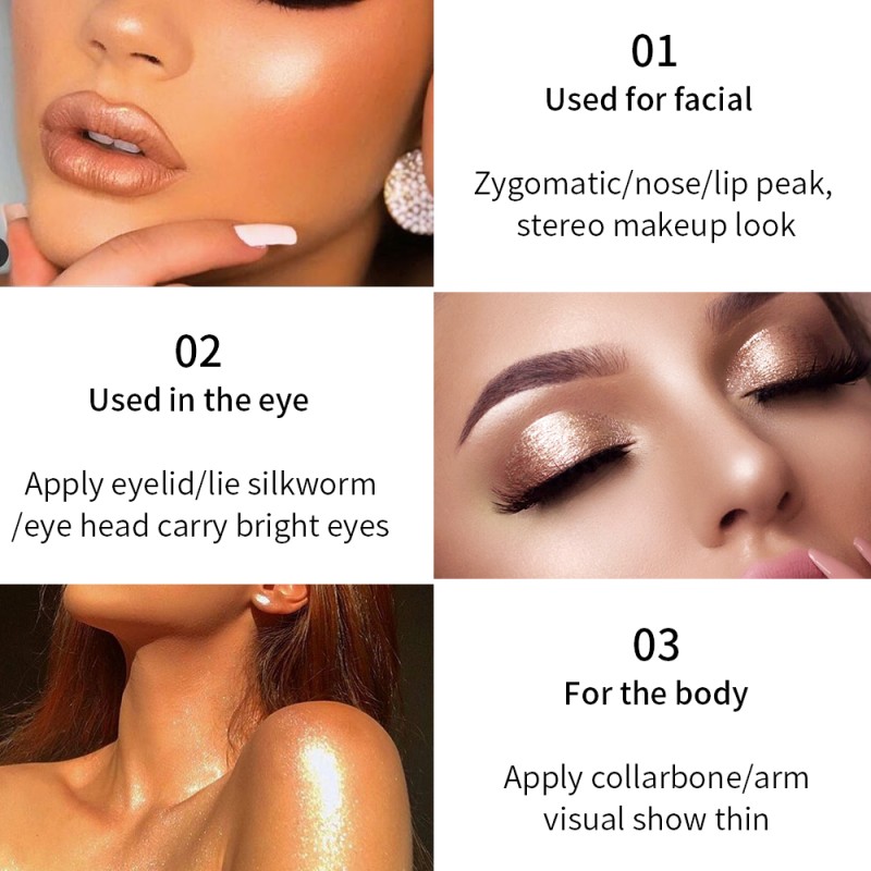 Highlighter Palette Manufacturer - Waterproof Face Cosmetics Custom 8 Colors No Logo Private Label