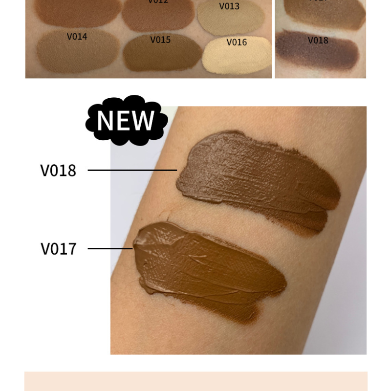 Foundation Liquid Factory - Vegan Waterproof 8 Colors Balanced Satin Cream Full Coverage