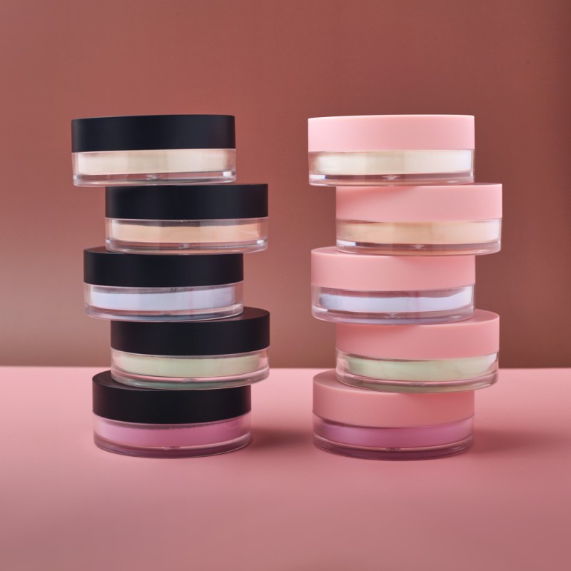 Face Powder Factory - Private Label Waterproof Loose Pink Powder With Puff Oil Control