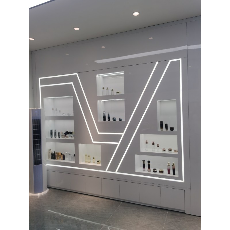 Cosmetic Display Stand Manufacturer - Customizable Cabinet Light Window Shelf