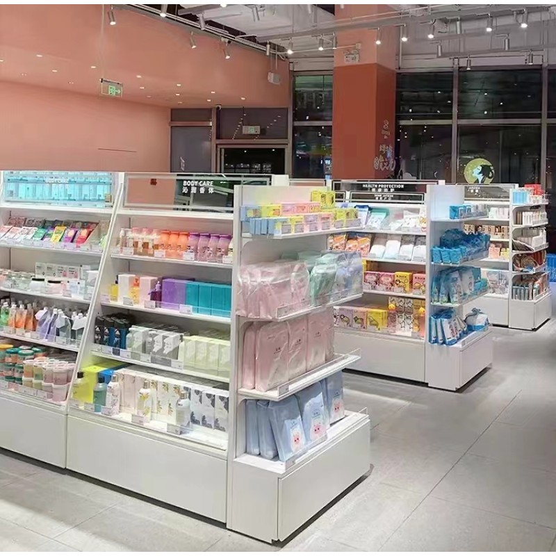 Cosmetic Showroom Design Factory - Elegant Retail Shop Makeup Station Furniture