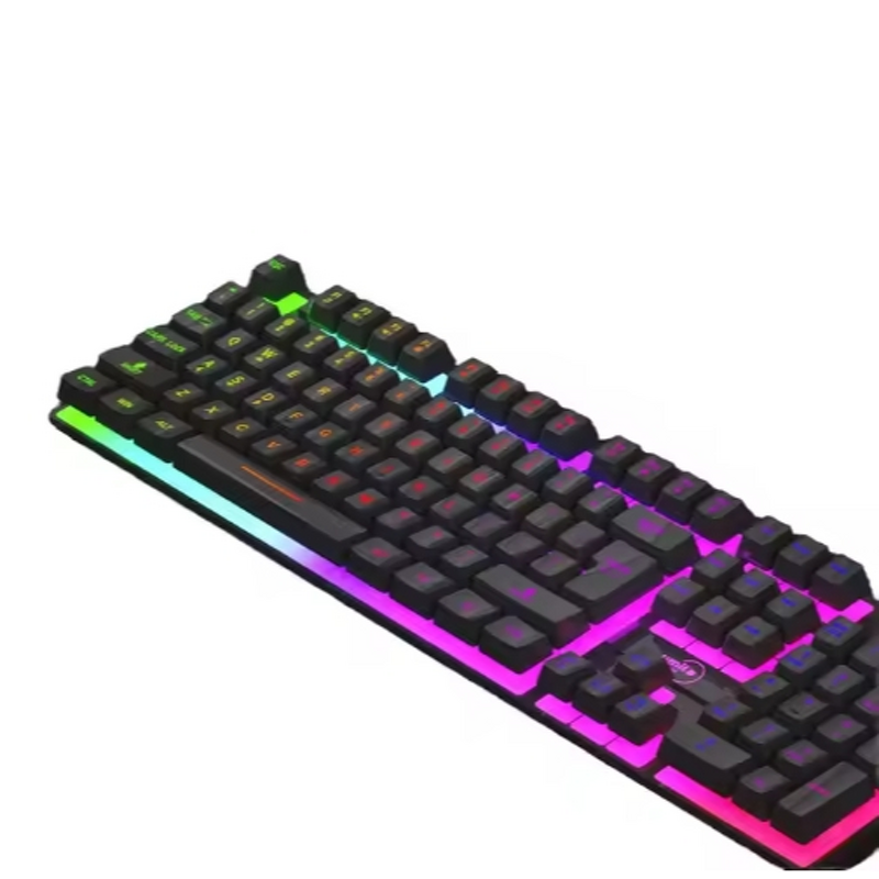 Gaming Keyboard Manufacturer - 104 Keys Wired Color Matching Backlit Mechanical Feel Computer E-sports Peripherals for Desktop