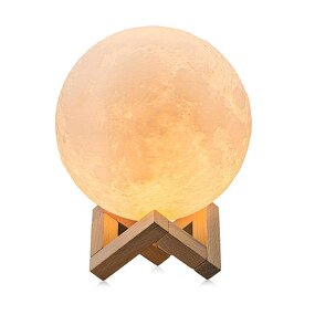 LED Night Light Manufacturer - 2025 3D Print Moon Lamp Rechargeable Warm Cold Light 400mAh Battery 3-6h Home Bedroom Decoration