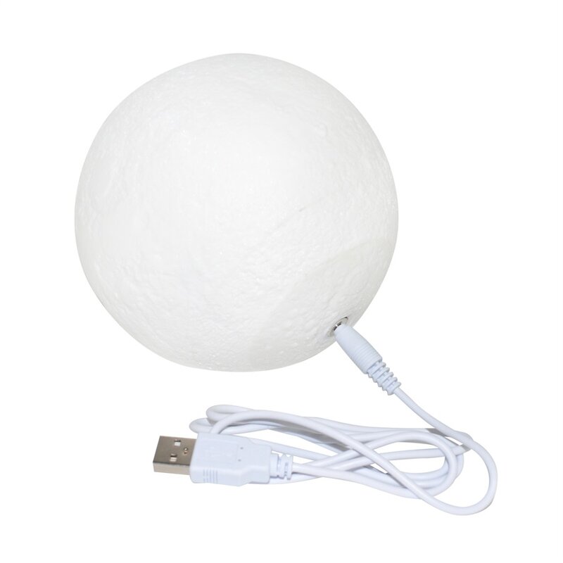 LED Night Light Manufacturer - 2025 3D Print Moon Lamp Rechargeable Warm Cold Light 400mAh Battery 3-6h Home Bedroom Decoration