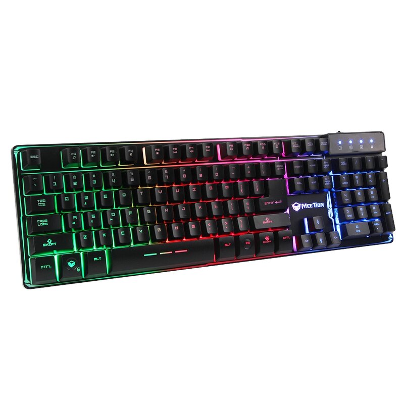 Gaming Keyboard Manufacturer - 104 Keys Wired Color Matching Backlit Mechanical Feel Computer E-sports Peripherals for Desktop