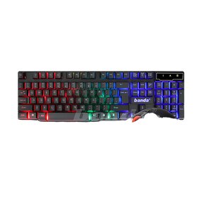 Gaming Keyboard Manufacturer - 104-Key Wired RGB Backlit Mechanic Feel Color Matching for PC Compatible Desktop Laptop Esports