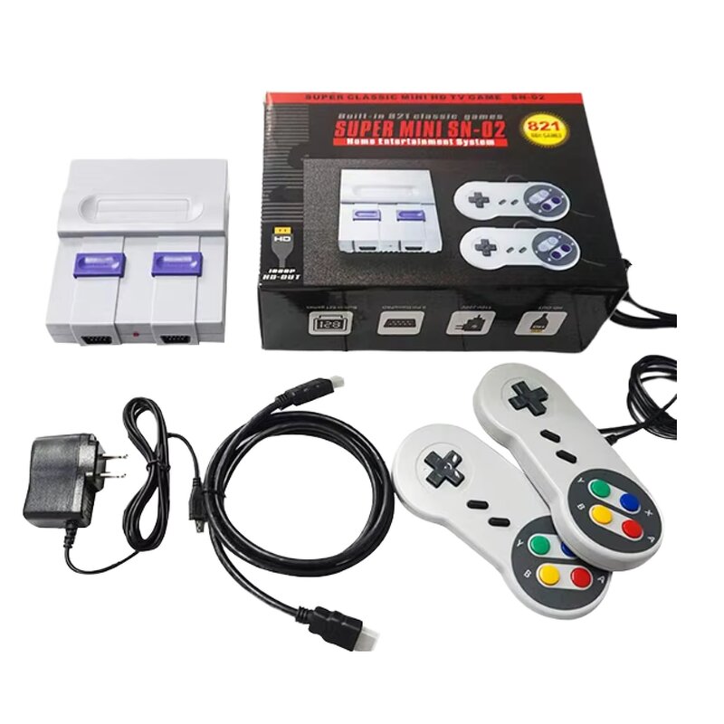 Video Game Console Manufacturer - Eskypower 821 500 Mini 8-Bit Built-In 500 Games TV Game Console Dual Players Wired EU/US/UK/AU