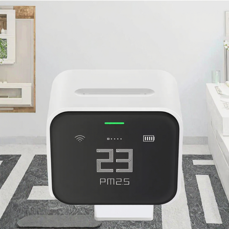CO2 PM2.5 PM10 Monitor Manufacturer - Qingping Air Lite Touch Screen Work With HomeKit Mihome APP