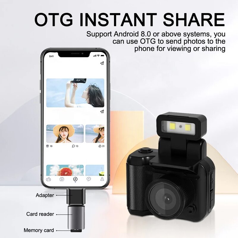 Mini Camera Manufacturer - Monoreflex Camcorder with CMOS Sensor 12MP 1080P HD Video Night Vision MicroSD Flash Lamp LCD