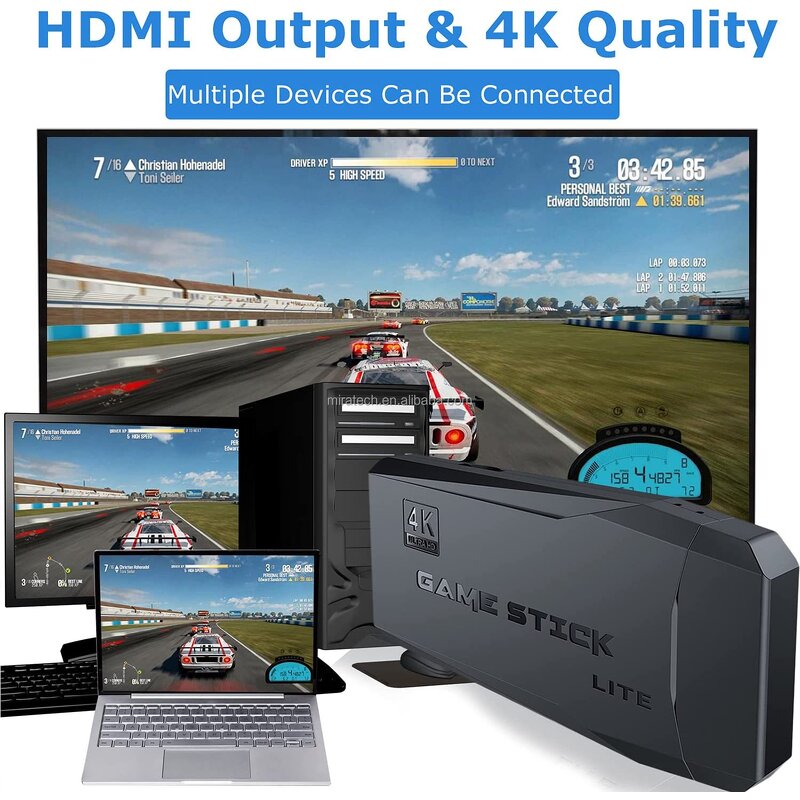 Video Game Console Manufacturer - M8 Family TV 64G with 2 Wireless Controllers 4K HD 20000 Built-in Games Supports FC GB GBC MD