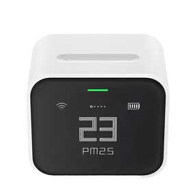 CO2 PM2.5 PM10 Monitor Manufacturer - Qingping Air Lite Touch Screen Work With HomeKit Mihome APP