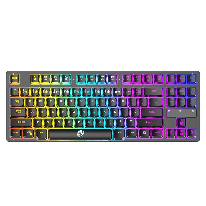 Gaming Keyboard Manufacturer - 104-Key Wired RGB Backlit Mechanic Feel Color Matching for PC Compatible Desktop Laptop Esports