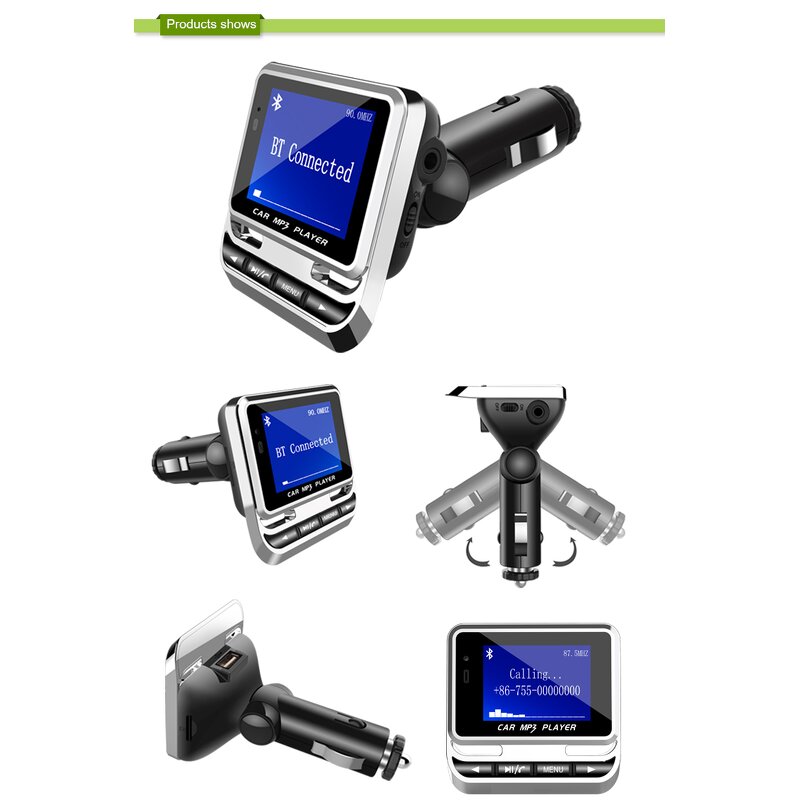 Car Radio Mp3 Player Manufacturer - 2025 1.44 Inch LCD Music Adapter USB Auto Charger BT Handsfree Car Kit FM Transmitter Remote