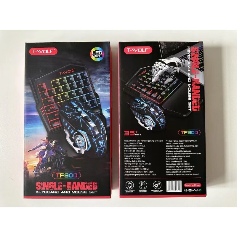 Gaming Wired Keyboard Manufacturer - 2025 New Product TWOLF TF900 Mechanical Single Keyboard and Mouse with Converter for Phone