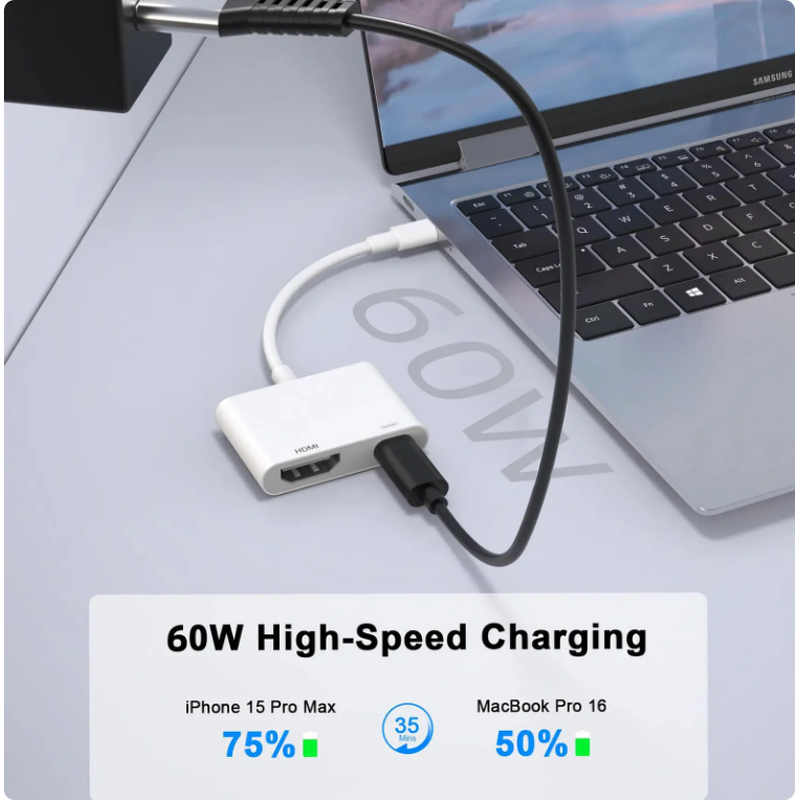 Adapter Manufacturer - 2026 Drop Ship Factory Wholesale lightning to HDMI-compatibl VGA Audio AV Multiple Digital Connector