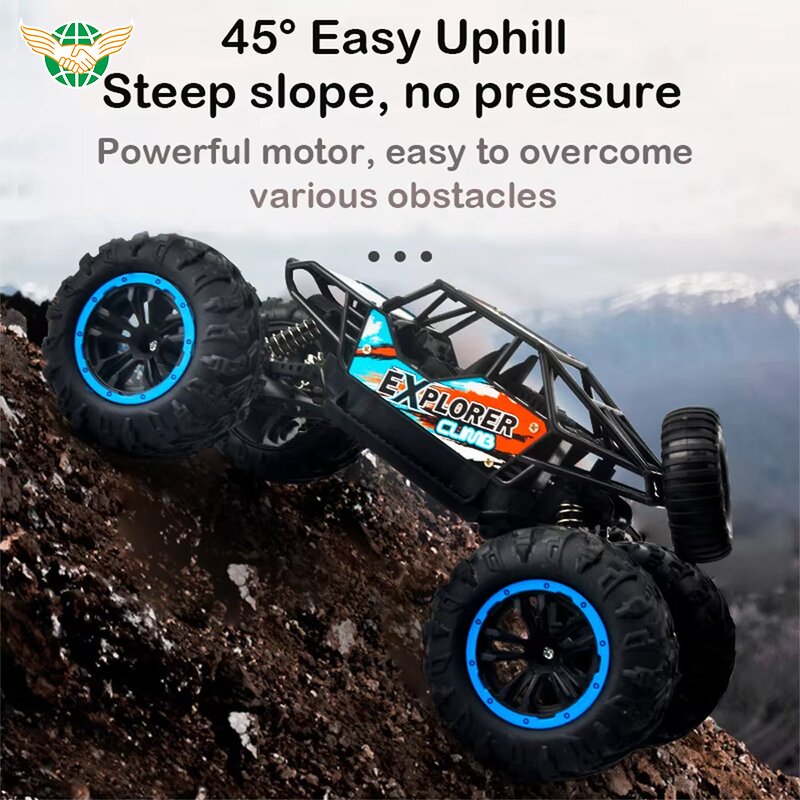 RC Car Toys Manufacturer - 2.4G 1:16 Large Size 45 Degrees Uphill TPR Tire All Terrain 4x4 Including Remote Controller Metal