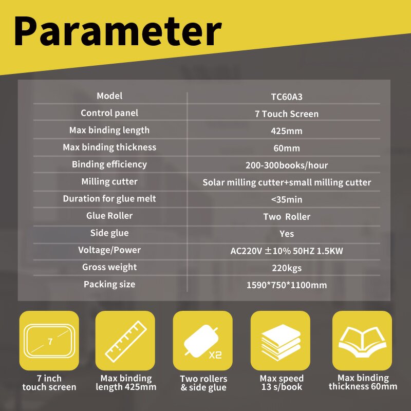 Hot Melt Glue Binding Machine Manufacturer - NO MOQ TC60-A3 Factory Sale Price