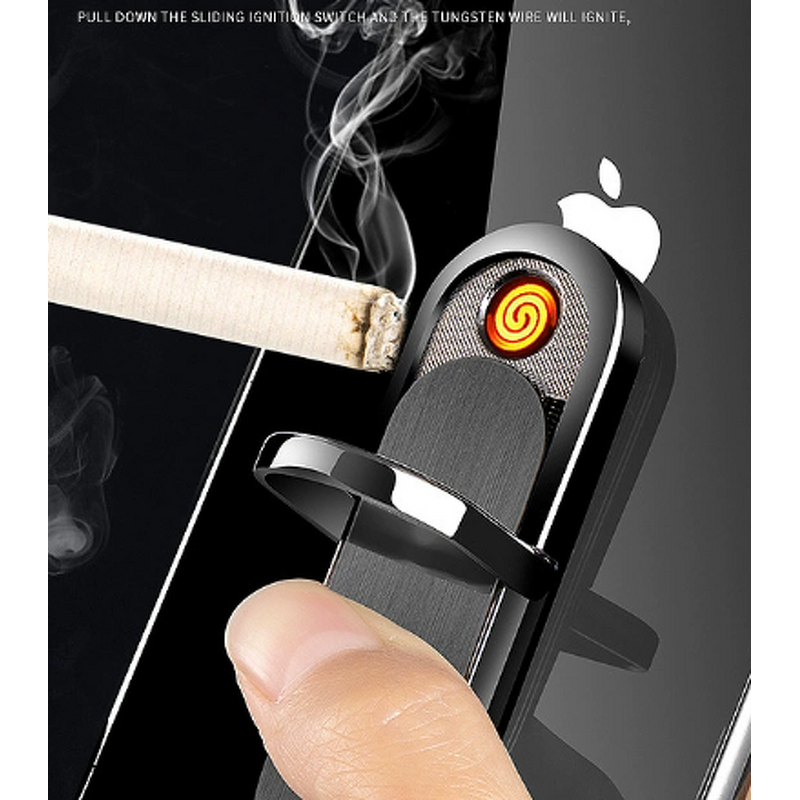 Phone Holder Lighter Manufacturer - Multifunctional with Windproof Electric Ignition Mobile Charging