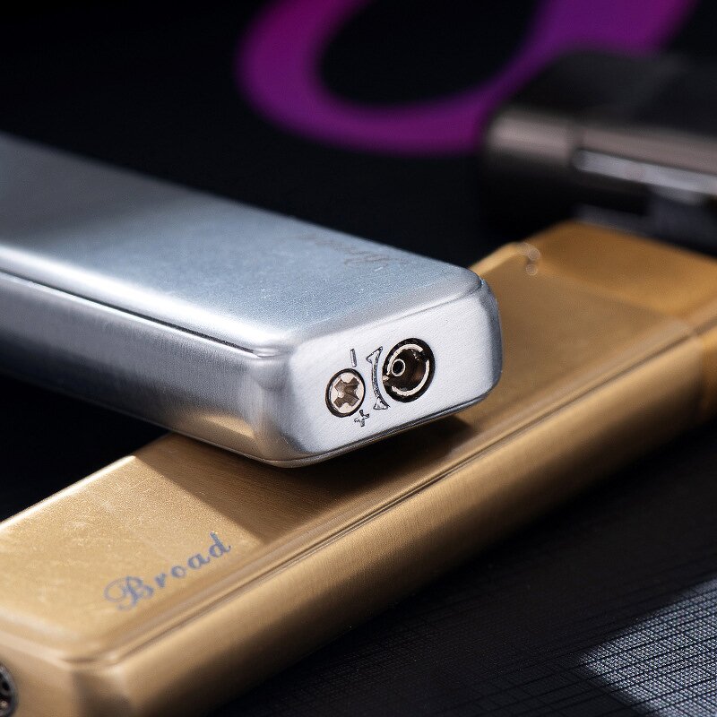 Inflatable Lighter Manufacturer - Classic Style Slender Long Metal Portable Open Flame Fashionable for Smoking Grinding Wheels
