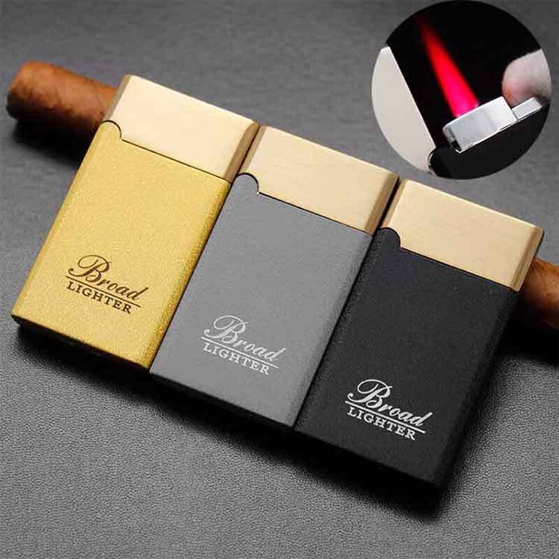 Windproof Lighter Manufacturer - Broad Metal with Personality Frosted Red Flame for Smoking