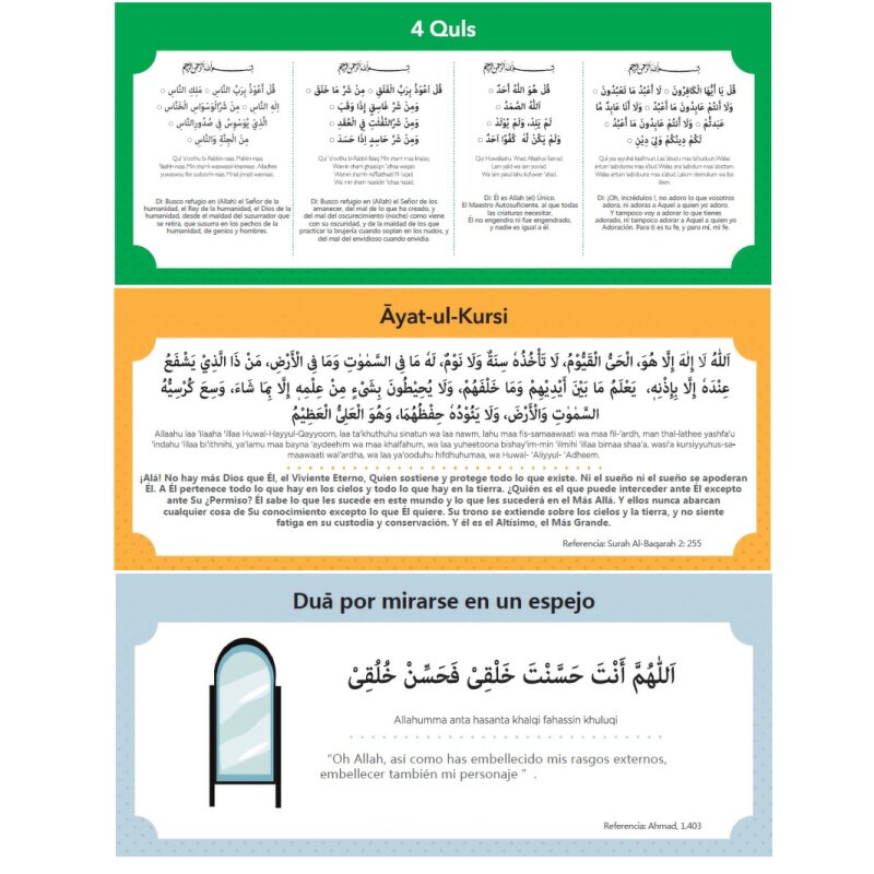 Sticker Manufacturer - 19 Pcs Muslim Family Dua Arabic Decoration Islamic Arabic Quotes Spain Language Kids Learning Cards