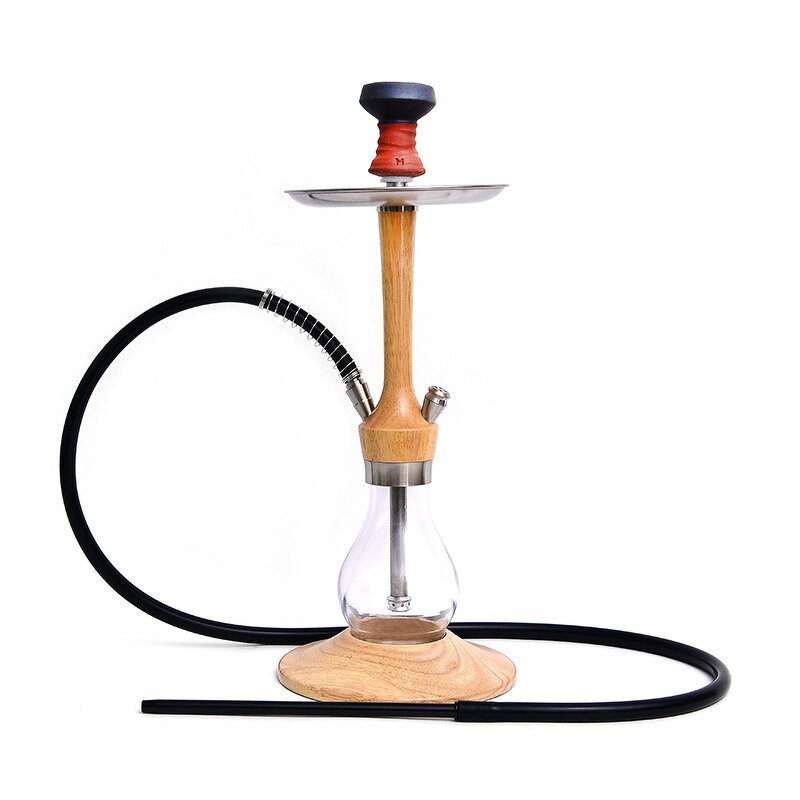 Arabian Shisha Manufacturer - Medium Number Single Pipe Wooden Pot for Home Personal Complete Set