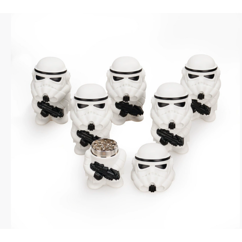 Metal Grinder Manufacturer - Custom Star Wars Themed 3-Chamber Zinc Alloy with Laser Engraved Stormtrooper