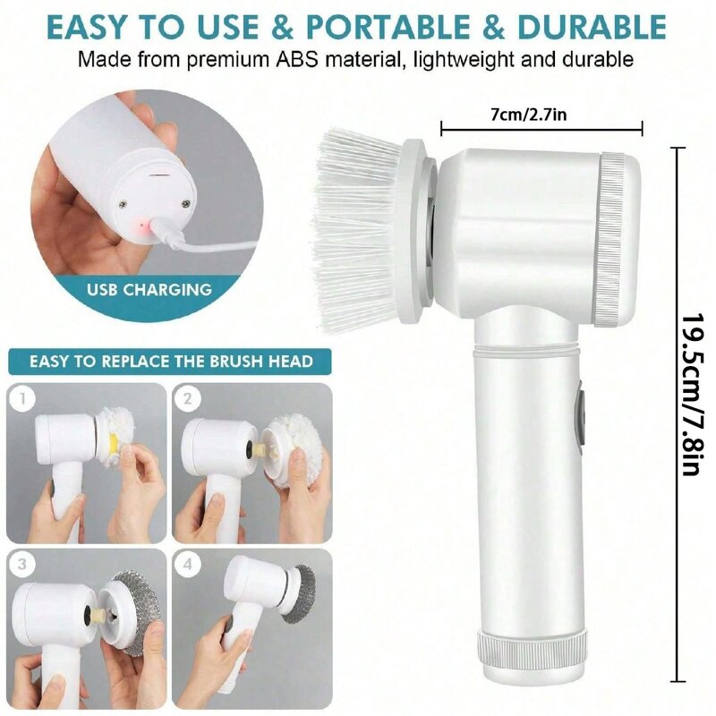 Electric Cleaning Brush Manufacturer - Handheld Kitchen Dishbrush for Bathroom Sink Tile