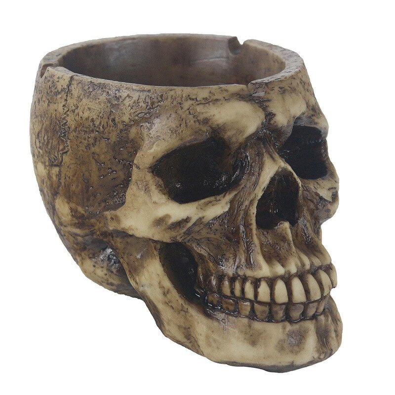 Ashtray Manufacturer - Halloween Ghost Resin Flower Pot Collectible Human Skeleton Statue Buddhist Religious Style